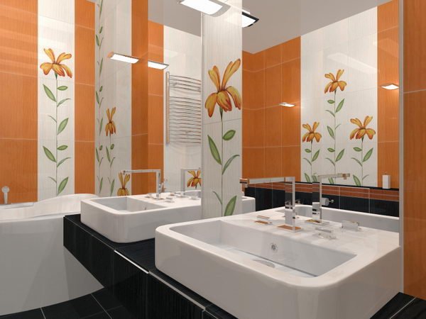 Керамическая плитка, как средство разнообразия дизайна ванной комнаты